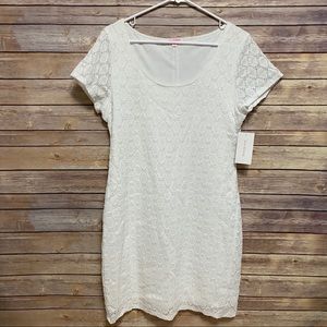 NWT Isaac Mizrahi lace eyelet scoop neck dress